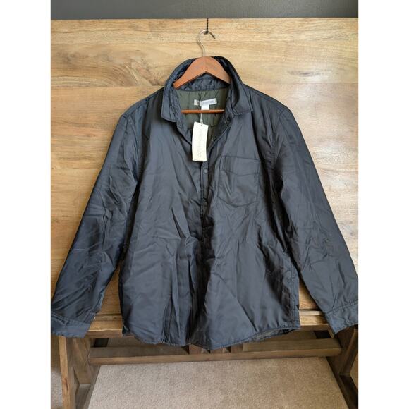 Outerknown Other - Outerknown The Origin Shacket Men Large Black Long Sleeve Snap Front 1510033 NWT